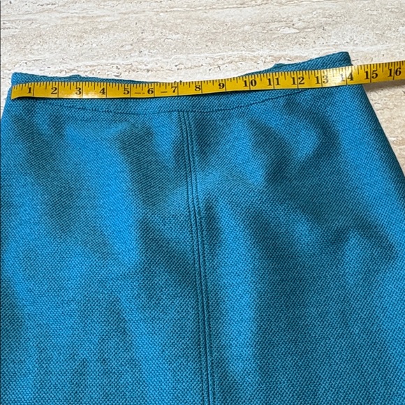 NWT Authentic Burberry Prorsum Teal Pencil Skirt, measurements in photos below. - Picture 14 of 14